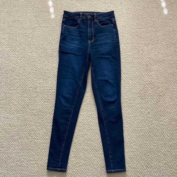 NEW American Eagle Highest Rise Jegging 360 Stretch Dark Wash Size 2 Pants NWOT - Picture 1 of 11